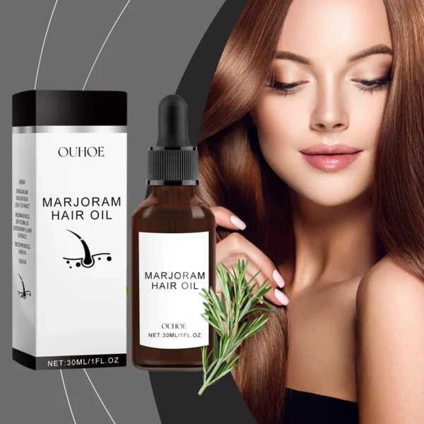Marjoram Hair Oil Deeply Nourish Stimulate Scalp and Promote Healthy Hair Growth & Reduce Hair Loss