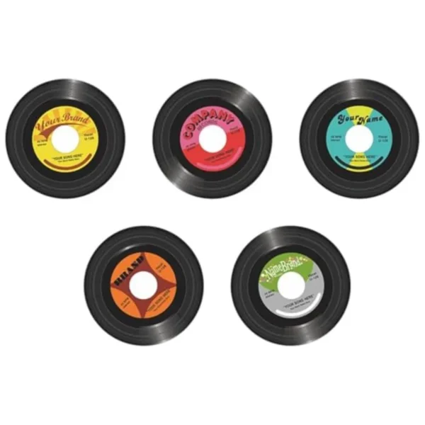 8 Pack Blank Vinyl Records - Wall Stickers 9in CD Album Cover