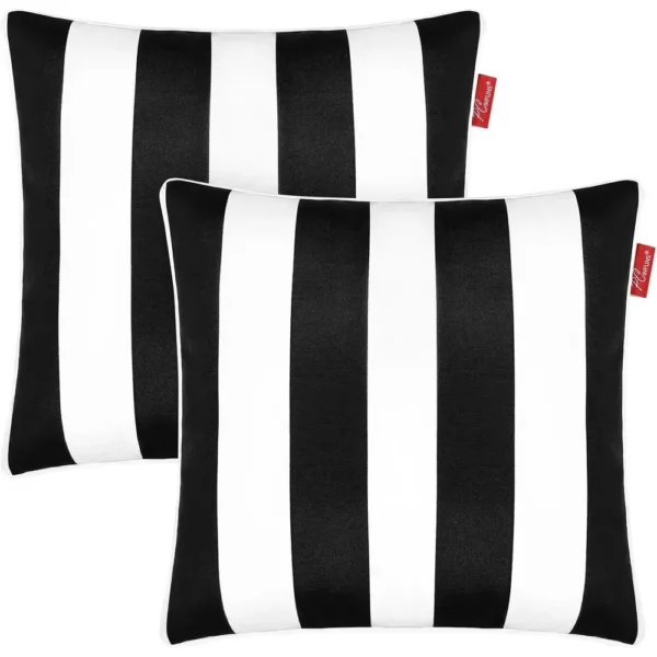 Pack of 2 Outdoor Throw Pillows, 18x18 Inch All-Weather