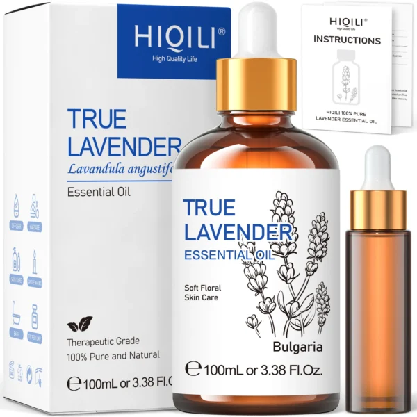 100ML/3.38 Oz. Lavender Essential Oil, 100% Pure Natural Aromatherapy Oil