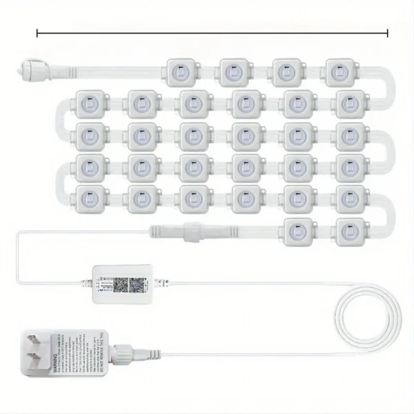 Eaves Lights Permanent Outdoor LED Light String - Auto Scene Lighting Effects Christmas Holidays