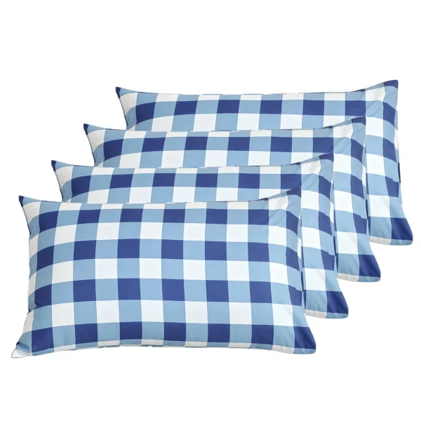 4 pcs Pillow Protector Cover Sets Printed Pillowcases for Twin Full Queen King 2 Pairs per Set